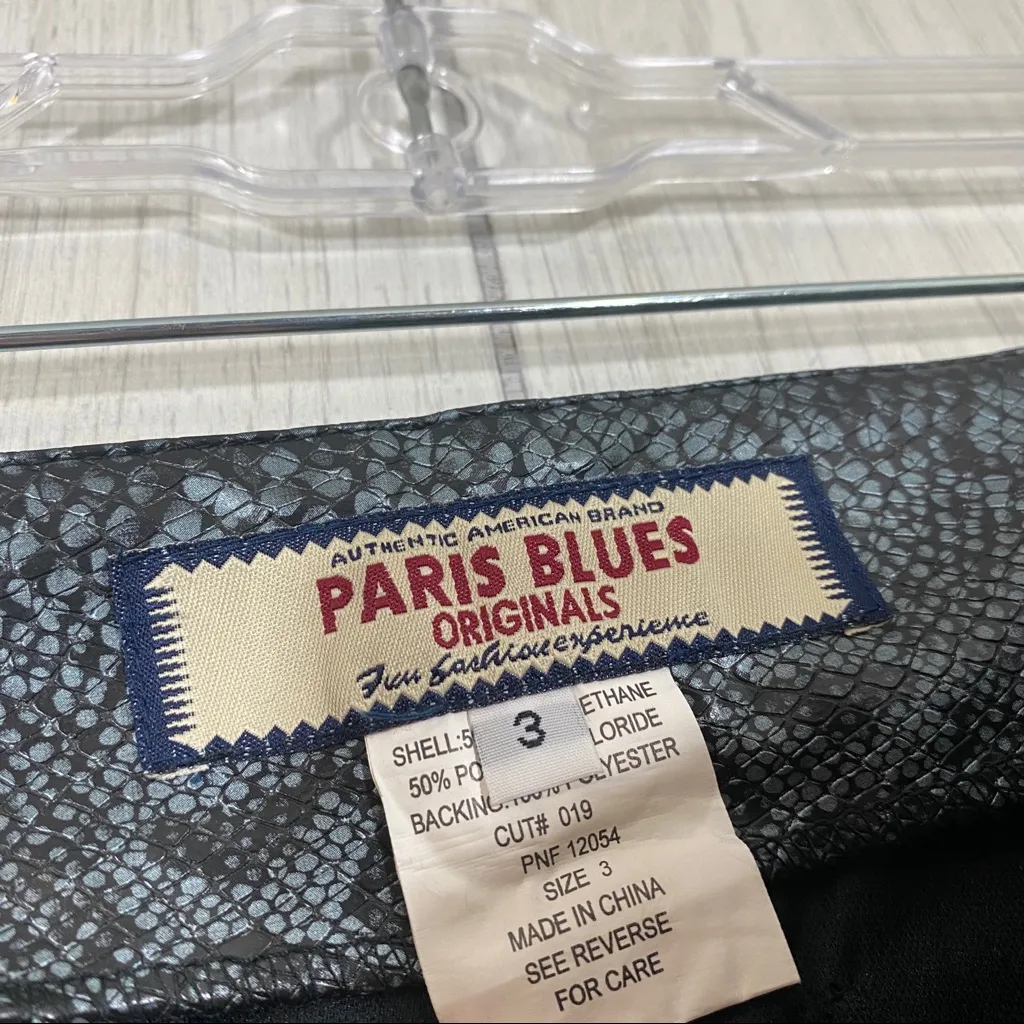 Paris Blues Faux Leather Snake Print Flare Pants size 3 - Image 10