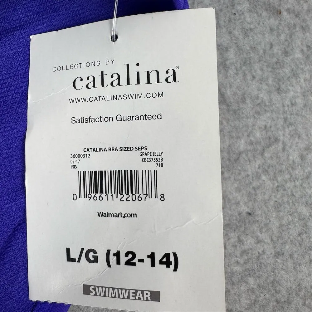 Catalina Women's Purple Swim Bottoms Size L Moderate Coverage Stylish Design NWT - Image 4