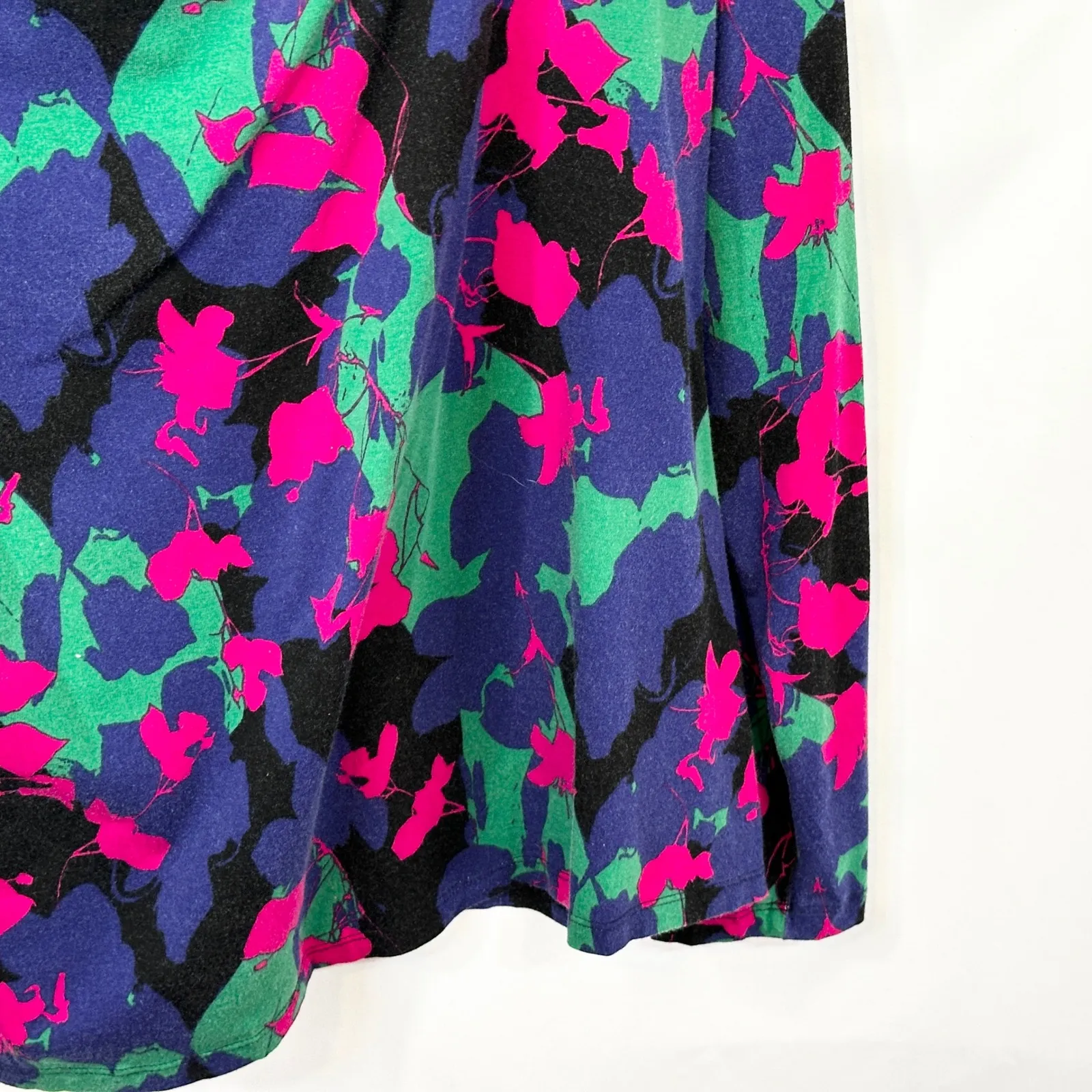 Talbots Plus Size 1X Top‎ Floral Long Sleeve Cotton Stretch Knit Mature 1724 - Image 6