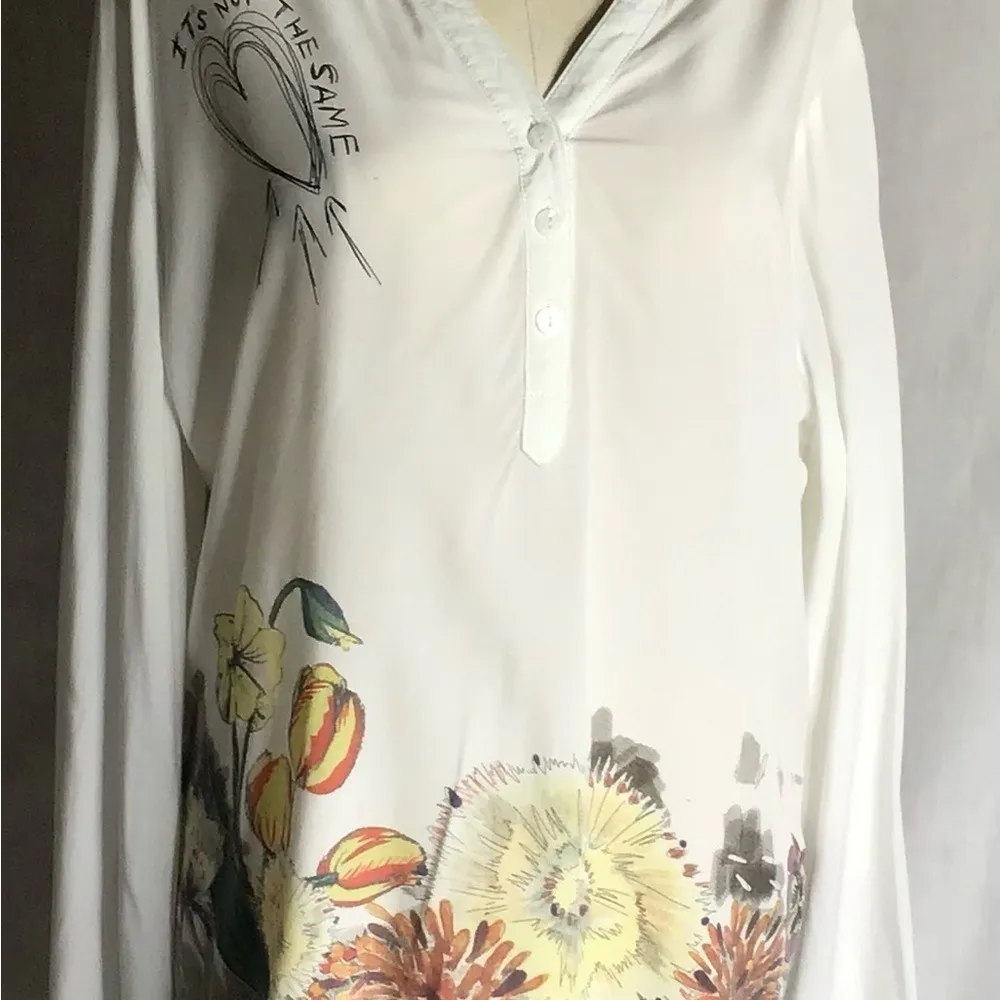 Desigual Brigitte White 2 Pc‎ Bundle Dress Sz 40 Med US - Tunic Top Sz XL - Image 10