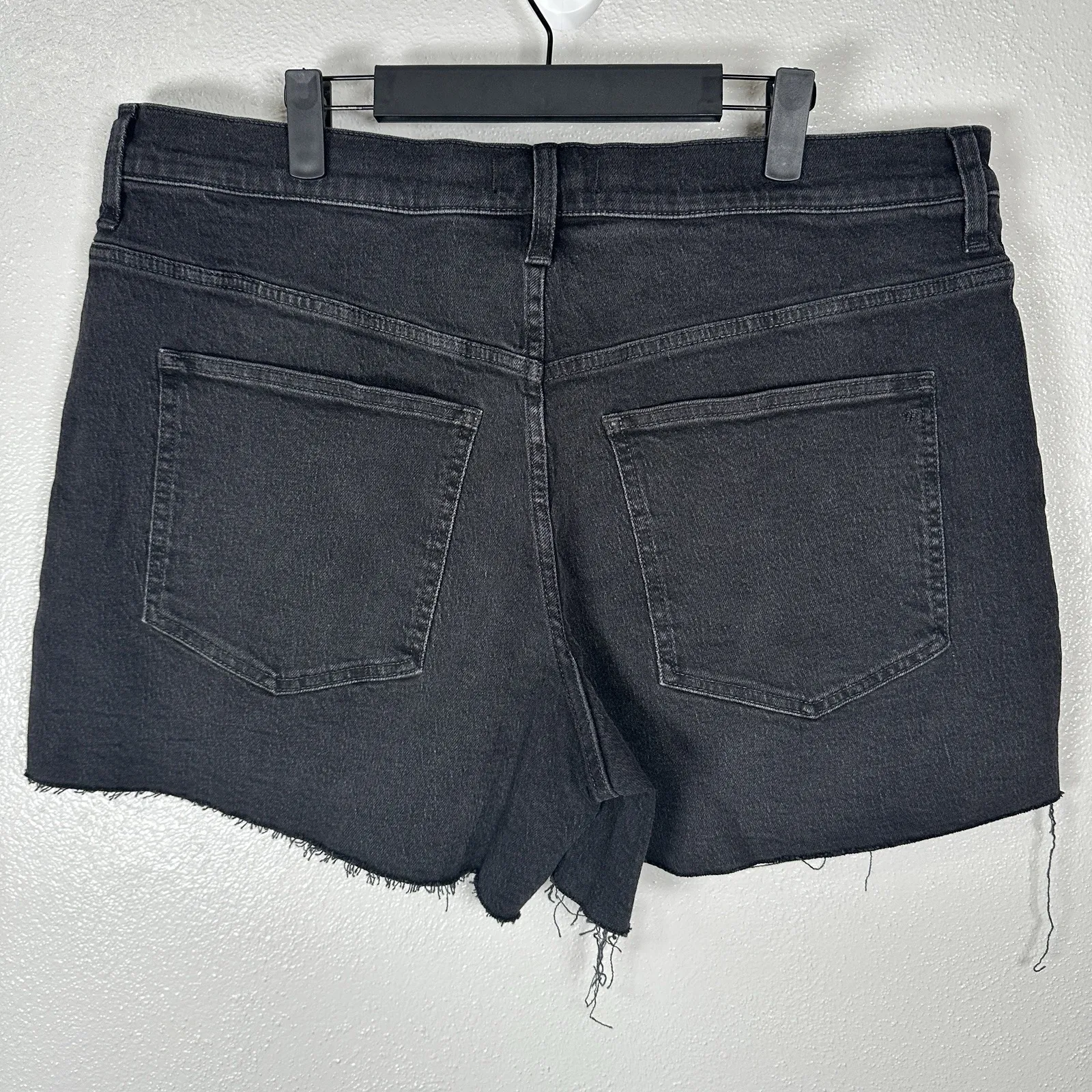 NEW Madewell The Perfect Mid-Length Jean Midi Shorts Womens‎ Size 33 Black Wash - Image 3