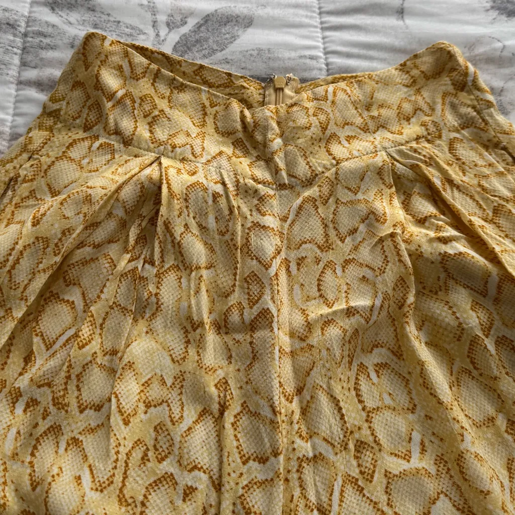 Faithfull the Brand buttery yellow wide leg high waisted pants, size 2 boho - Image 13