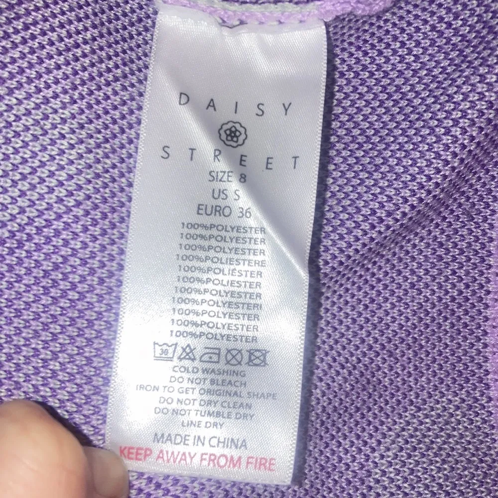 Lavender Light Purple Daisy Street Floral Sweater Tunic Dress Size S/M - Image 10