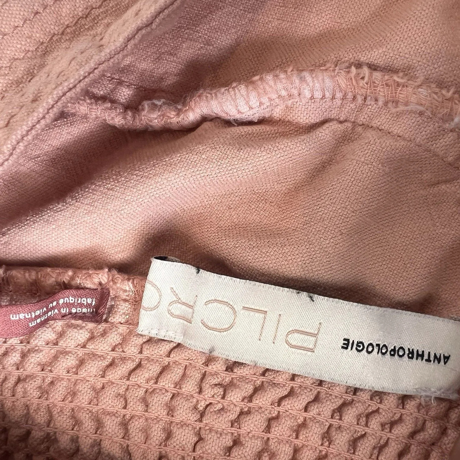 Anthropologie Pilcro Pink Nettie Ruffle Tie Wrap Boho shabby chic Skirt Sz XS #B - Image 4