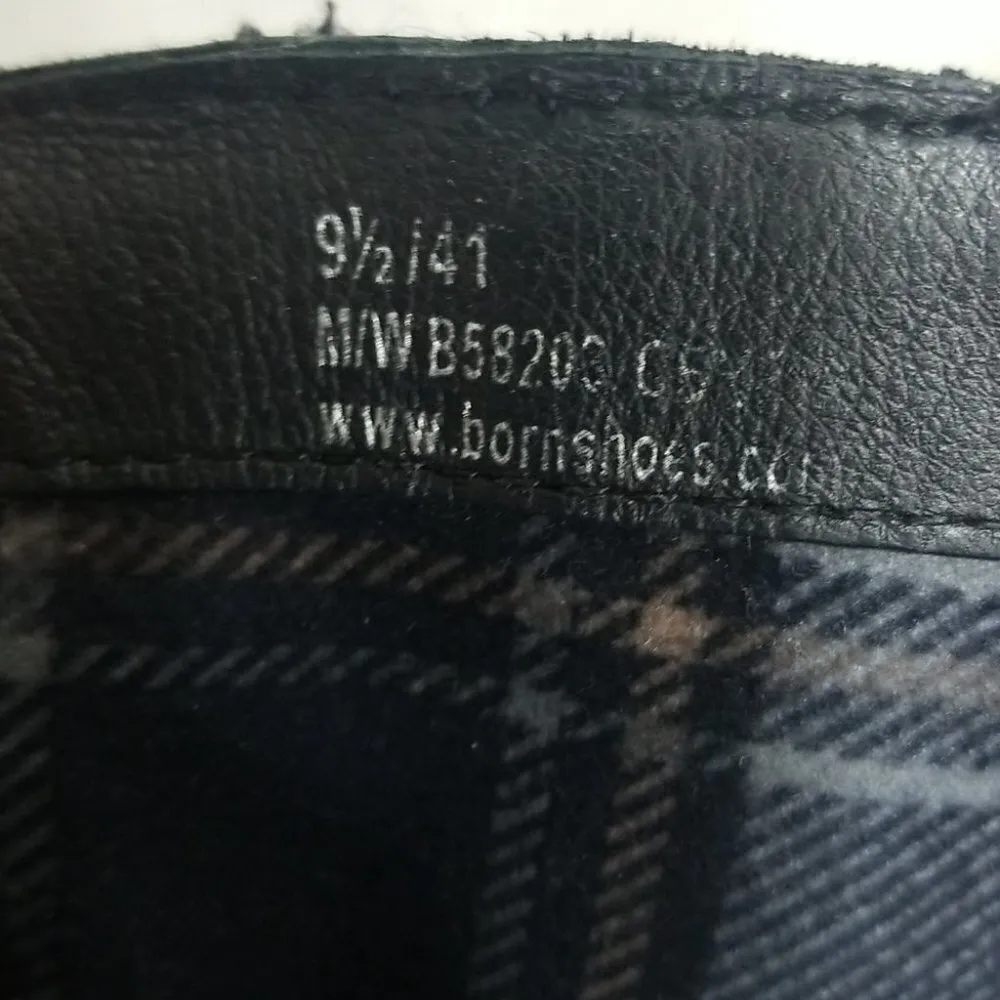 Born Leather Cross strap Boots Black Size 9.5 - Image 8