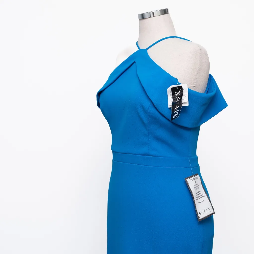 XSCAPE - Halter Neck Scuba Crepe Gown - Image 10