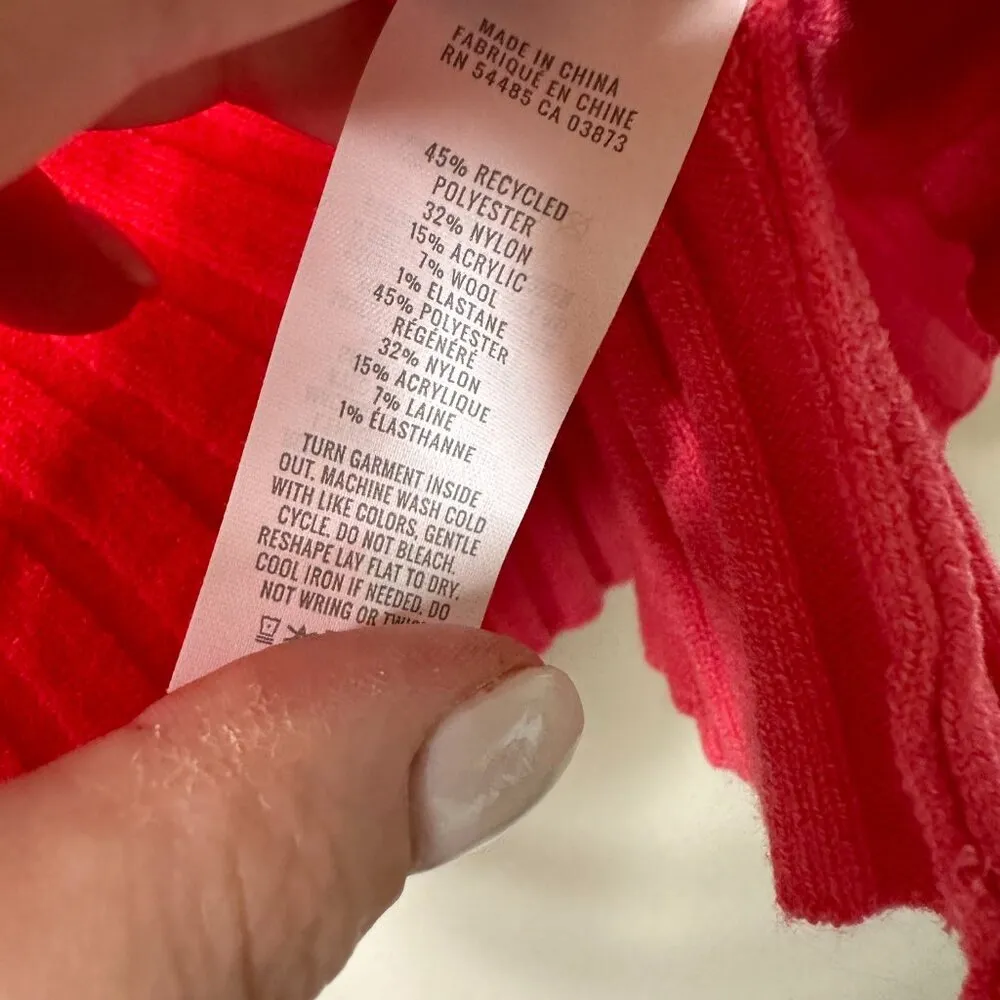 NEW Aerie Pink Punch Take Charge Wool Sweater Skirt Women's XL - Image 5