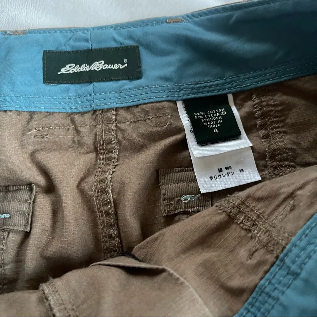 Eddie Bauer Size 4 Active Outdoor Brown Khaki Skirt Pleated Back Hem - Image 9