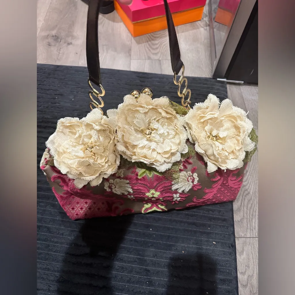 Floral Embellished Women's Bag Pink - Image 8