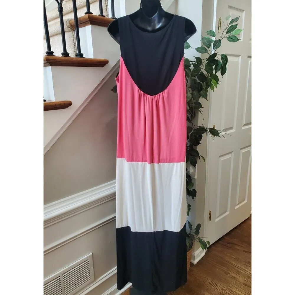 New Directions Womens Multicolor Sleeveless Round Neck Long Maxi Dress Size XL - Image 2
