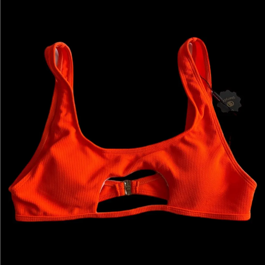 Sherry DC‎ Women’s Neon Orange Bikini Top Size XL - Image 7