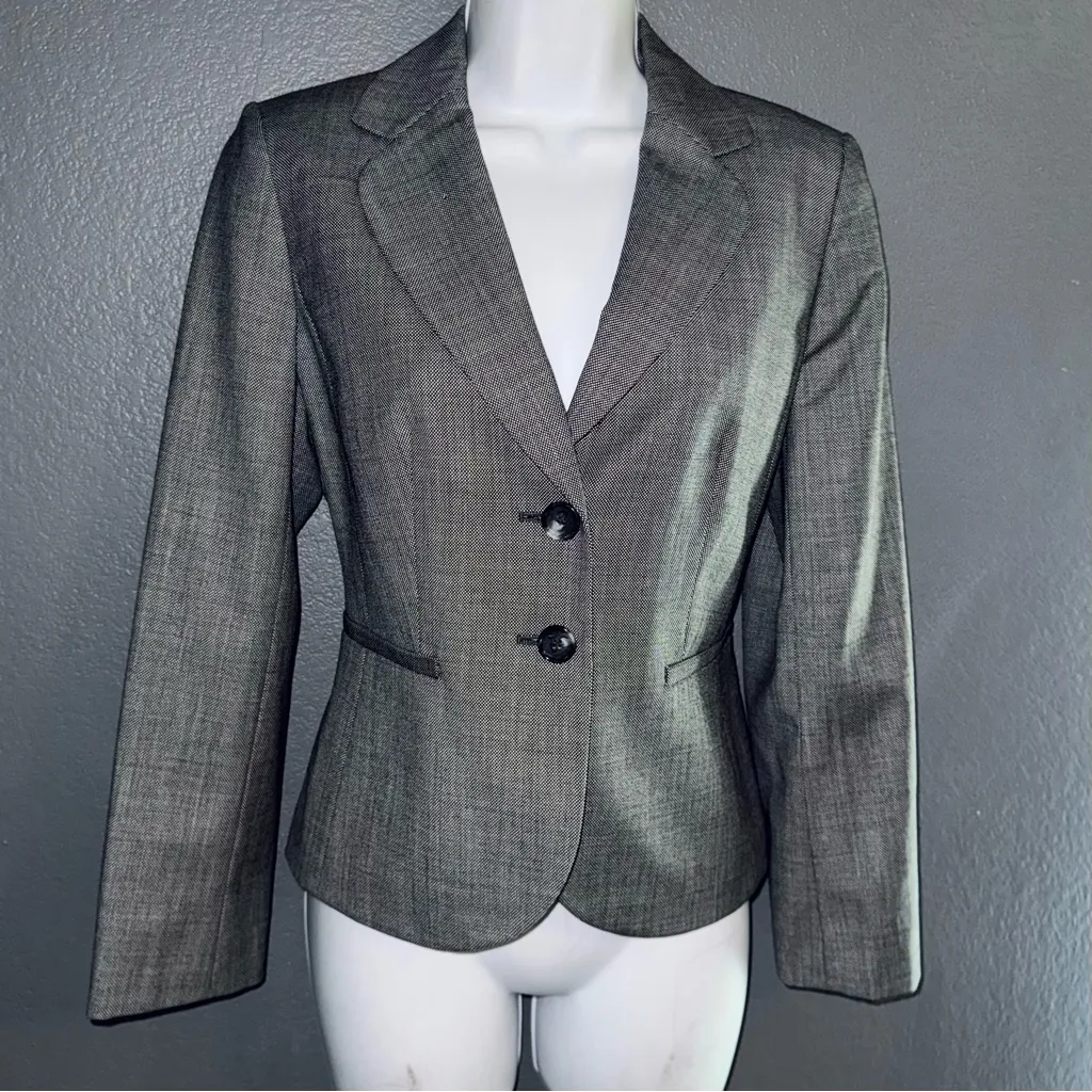 Ann Taylor New w $228 Tags Gray Long Sleeve Grey Blazer Coat Womens XS 2 - Image 4