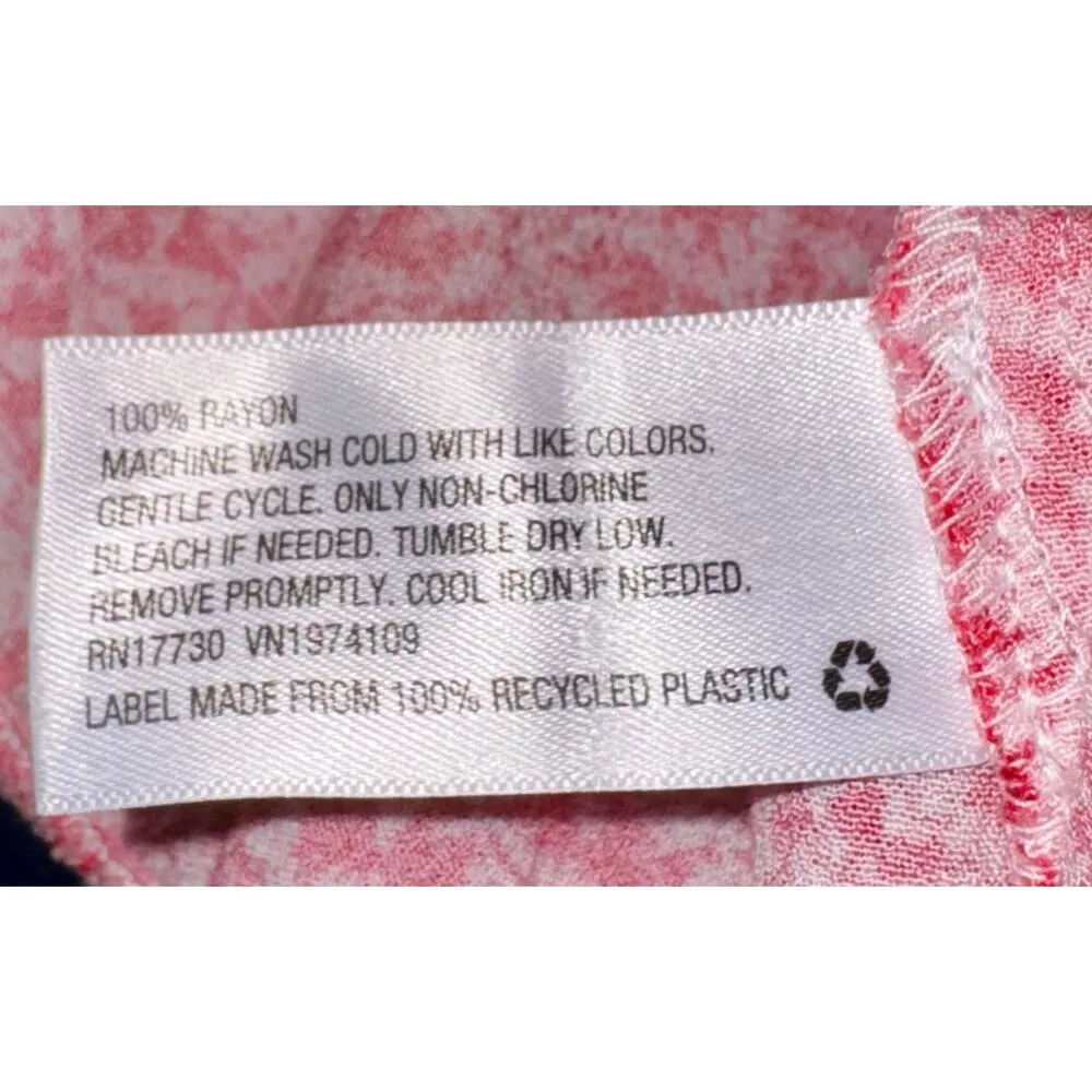 Universal Thread Red & White Cropped Wrap Blouse Women's Size Large Boho Western - Image 6