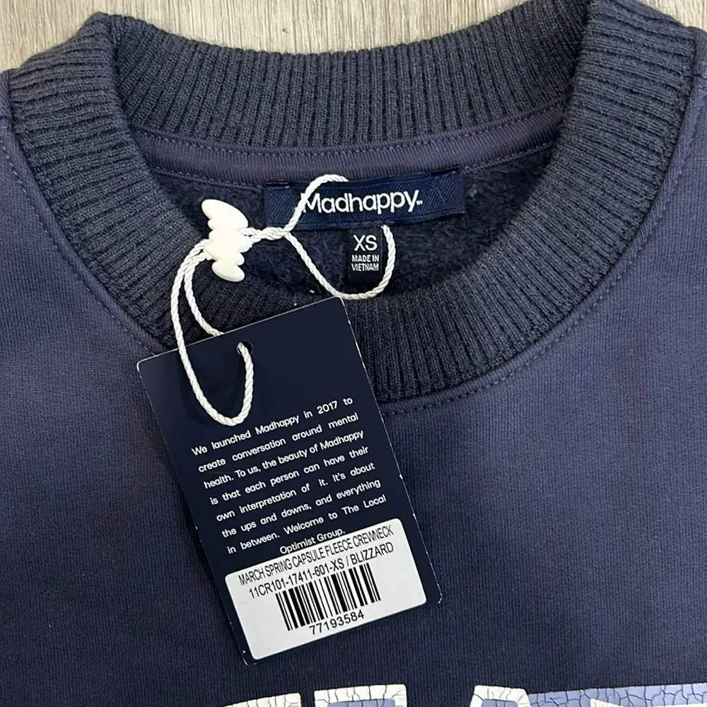 nwt // madhappy local optimist march spring capsule fleece crewneck sweatshirt - Image 8