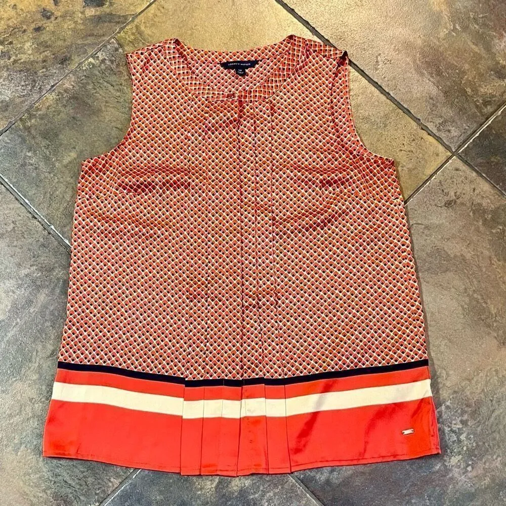 Tommy Hilfiger Women’s Diamond Argyle Tank Blouse Small - Image 5