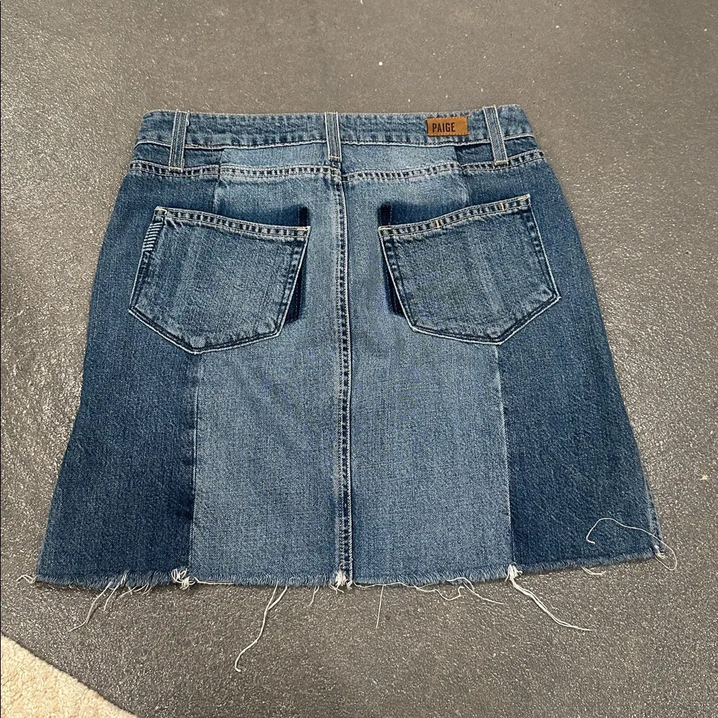 PAIGE Blue Denim Mini Skirt - Image 4