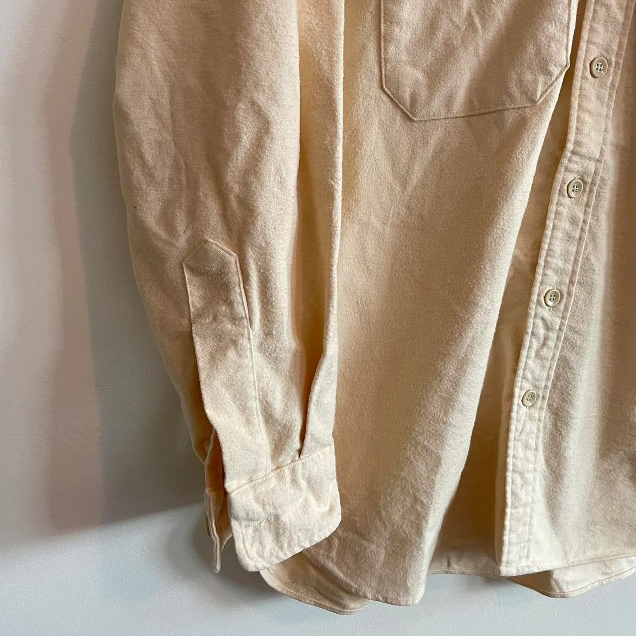 L.L.Bean  Vintage Plain Flannel Button Down Shirt - Image 2