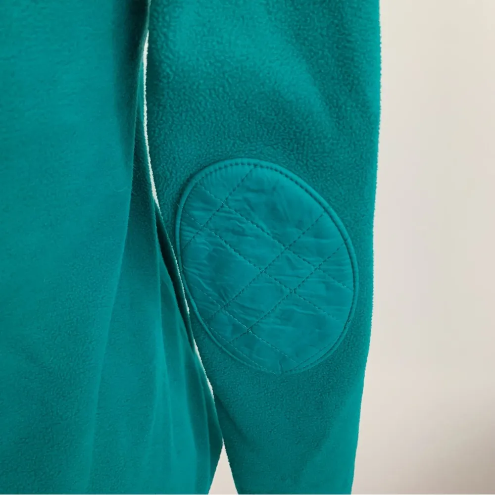 EUC Talbots Petite Quilted Fleece Zip Up Green Jacket Size P - Image 12