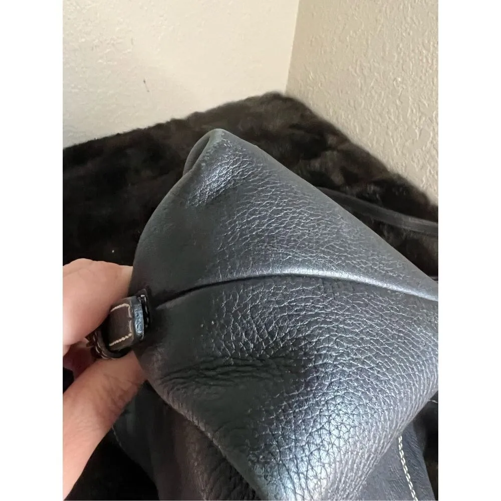 Dooney & Bourke Black Pebble Grain Leather Libby Hobo/Shoulder Bag - Image 11