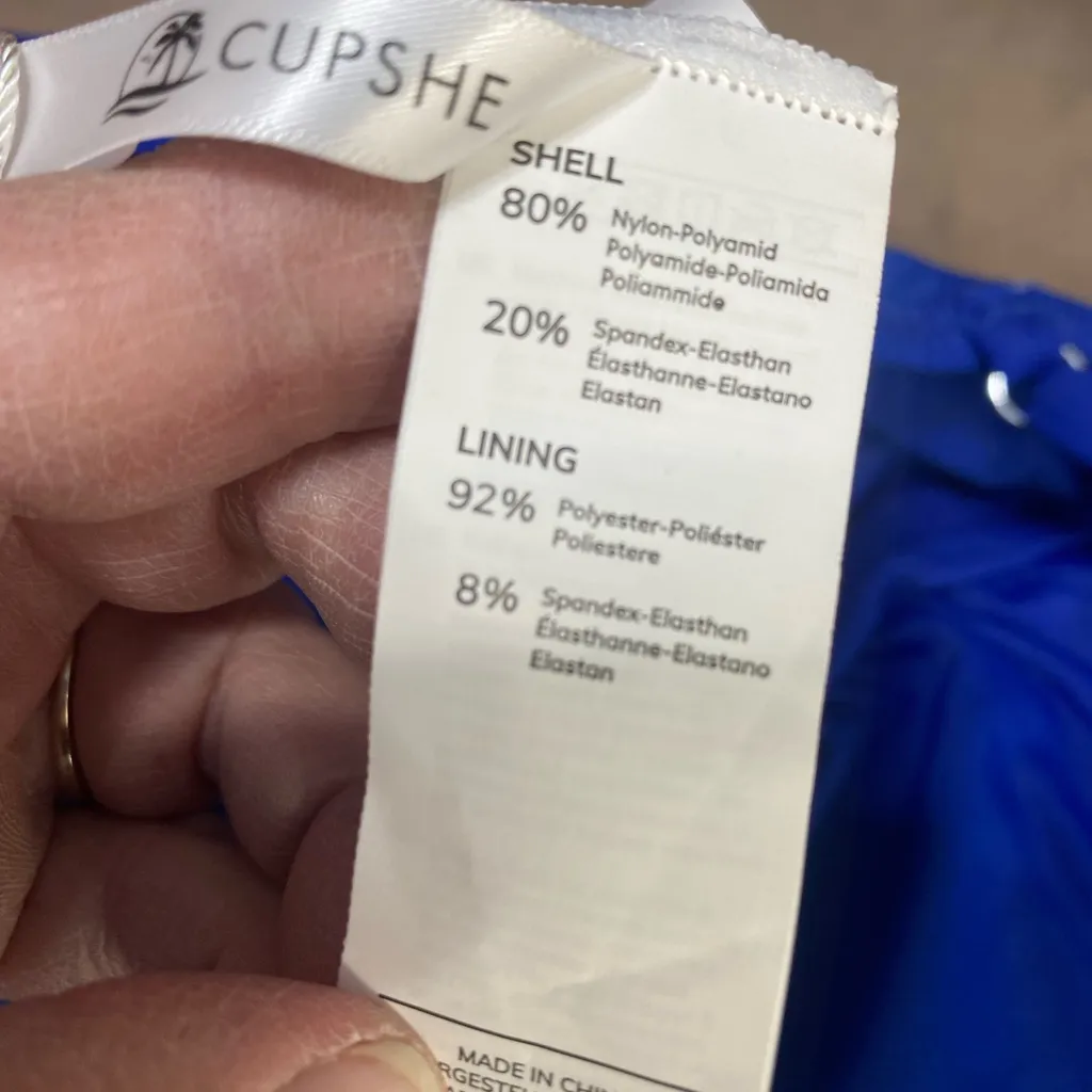 Cupshe 1 piece swimsuit, blue, size small‎ NWT - Image 6