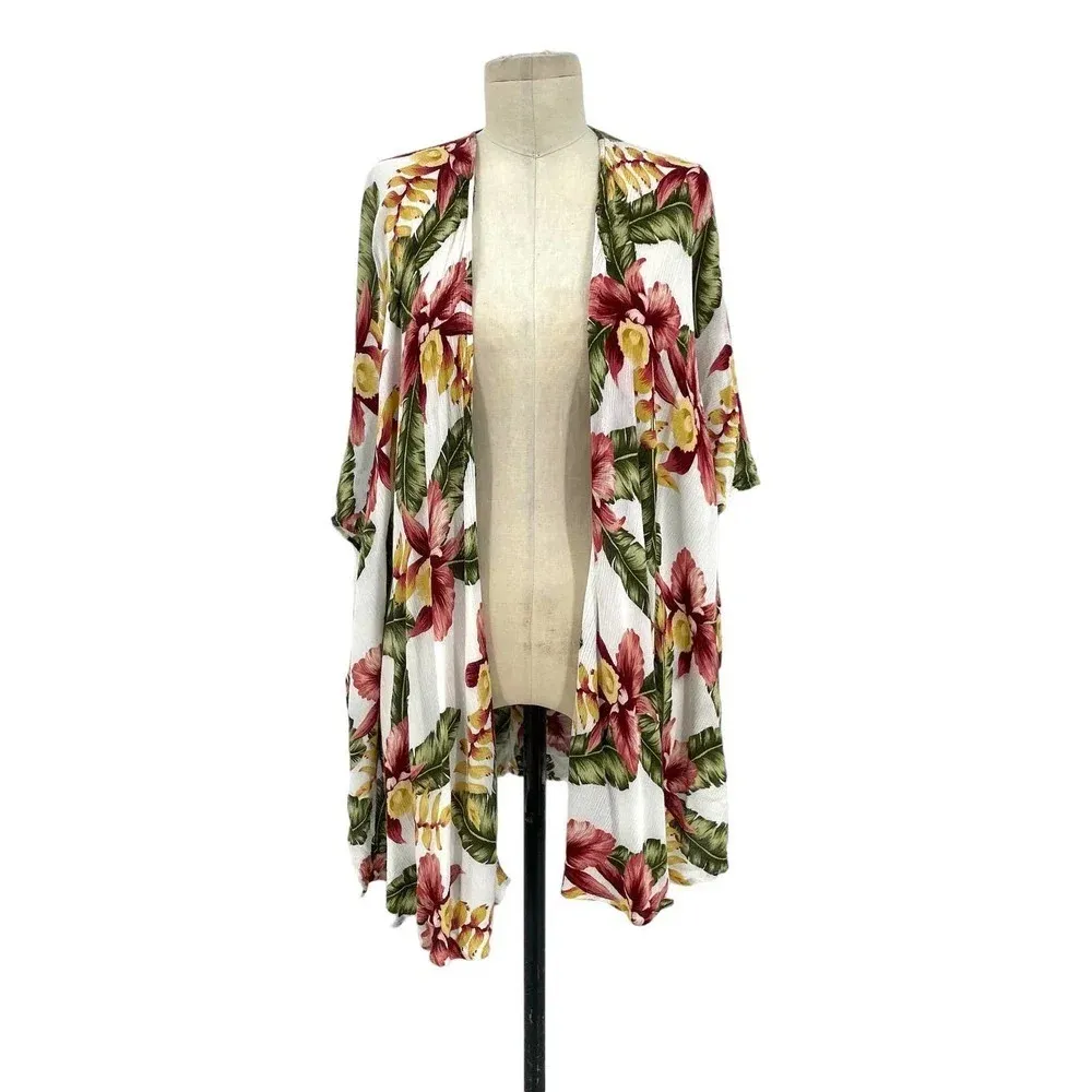 Show Me Your Mumu Kimono‎ in Aloha Bloom Cloud Print Tropical Size Small - Image 4