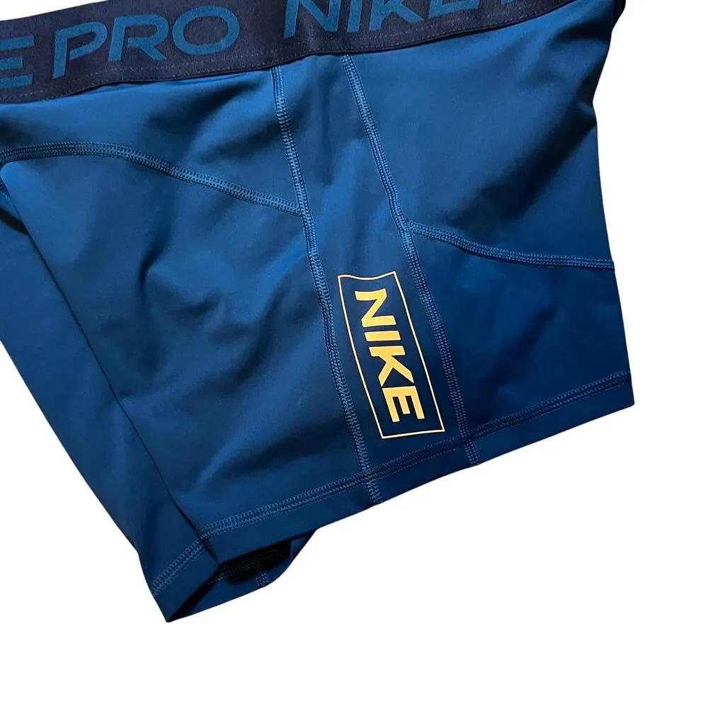 Nike Pro Dri-Fit Mid Rise 3" Teal Tight Shorts.  Women's Size XL - Image 3