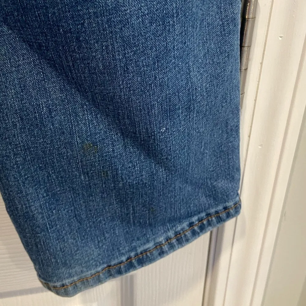 Lee Size 18W Relaxed Fit Straight Led Mid Rise Med Wash Zip Stretch Denim Jeans - Image 9