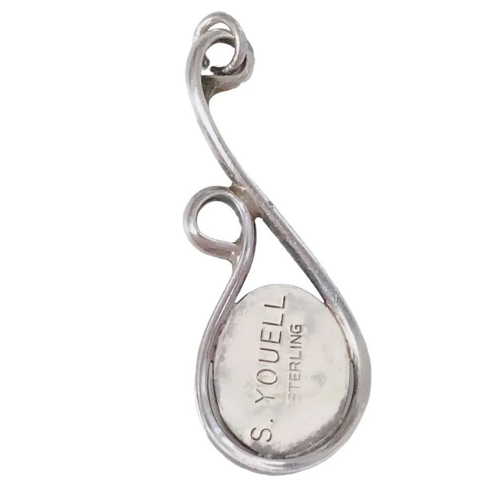 SYLVIA YOUELL Modernist Sterling Silver Oval Sodalite Designer Necklace Pendant - Image 2