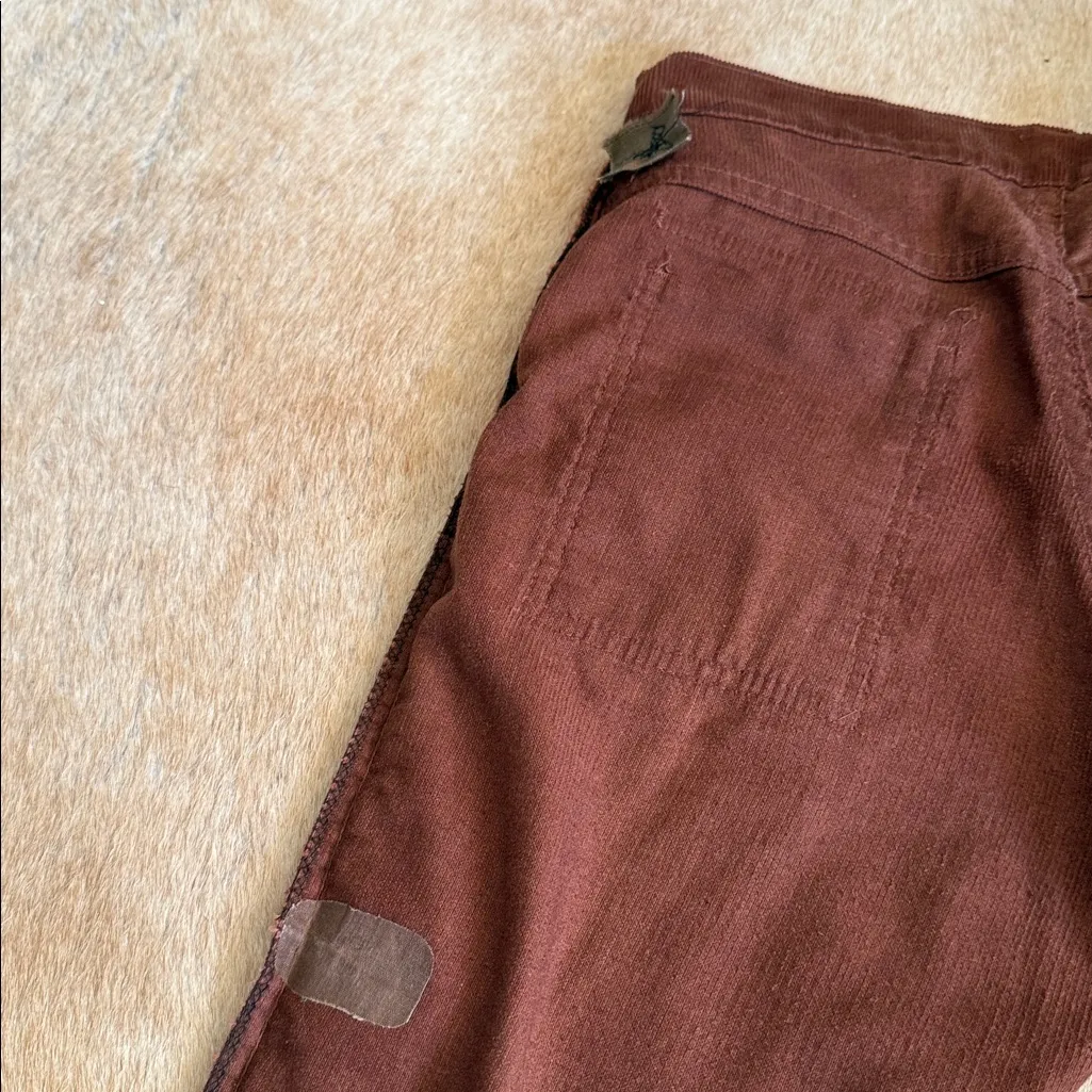 RARE Vintage Levi Brown Corduroy Pants kickflare Big E white tab - Image 16