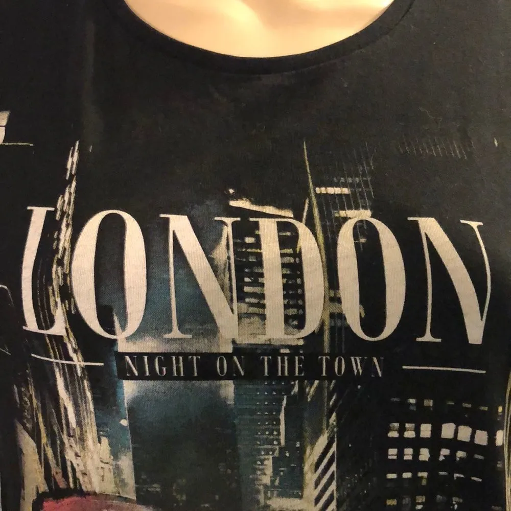 H&M Black Tee Streets Of London Phone Booth M - Image 3