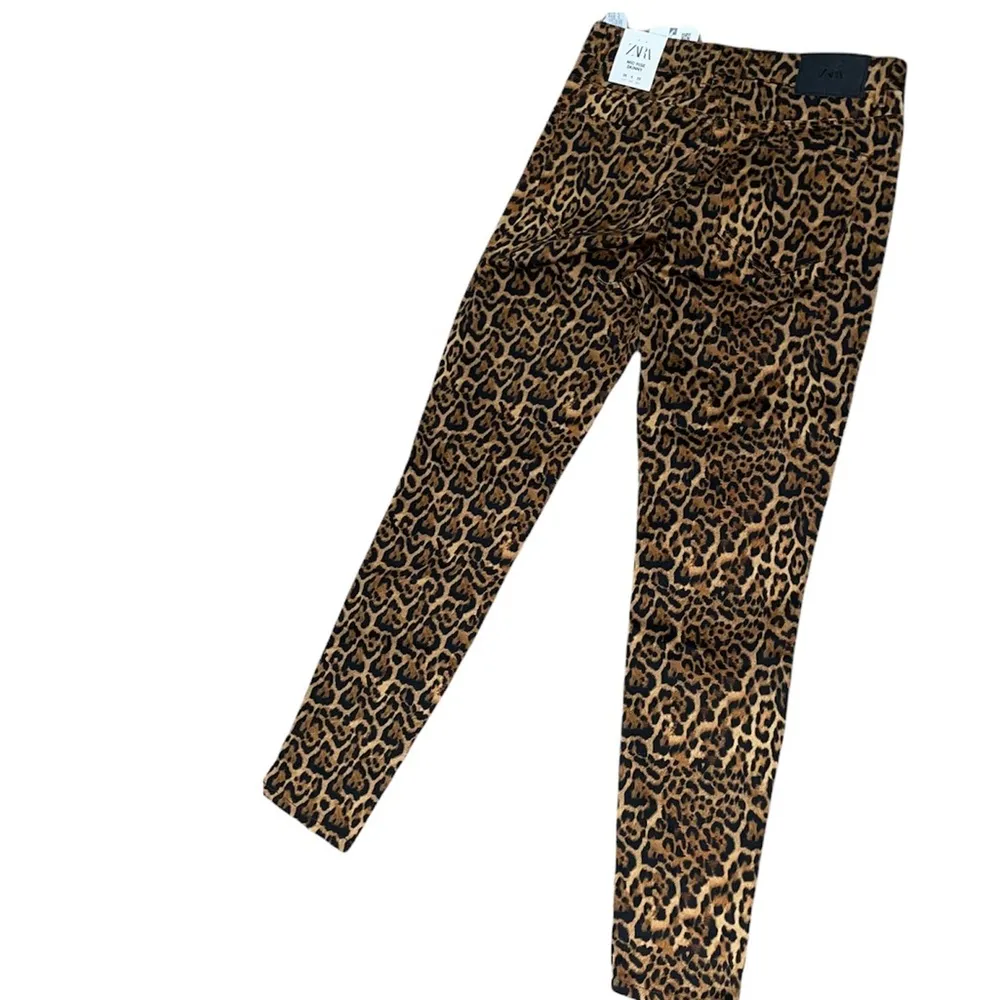 NWT Zara Animal Print Leopard ZIPPER  Pants  Leggings  SZ-4 Bloggers Fav - Image 10
