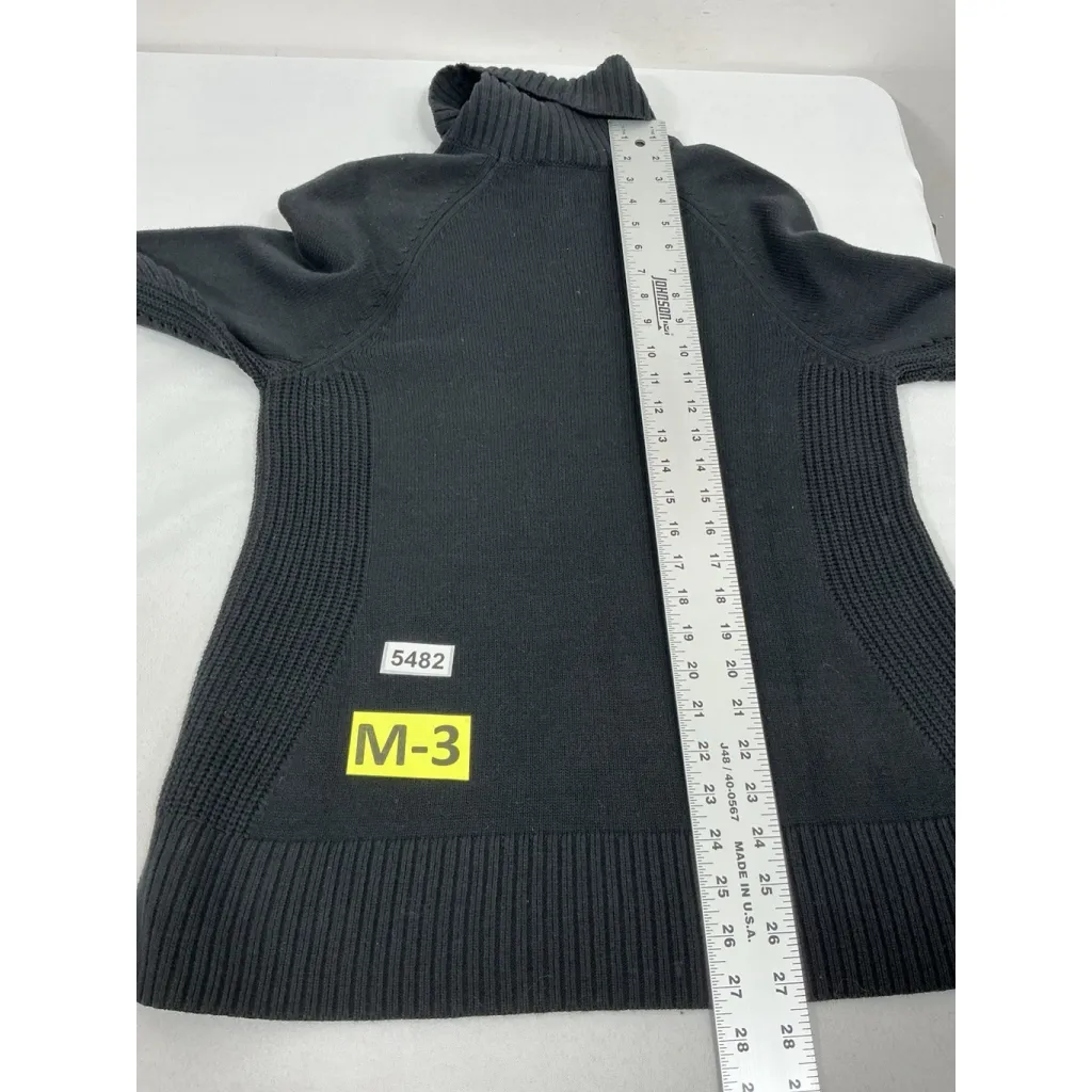 Womans Isaac Mizrahi Long Sleeve Pullover Sweater Small Black Turtle Neck - Image 7