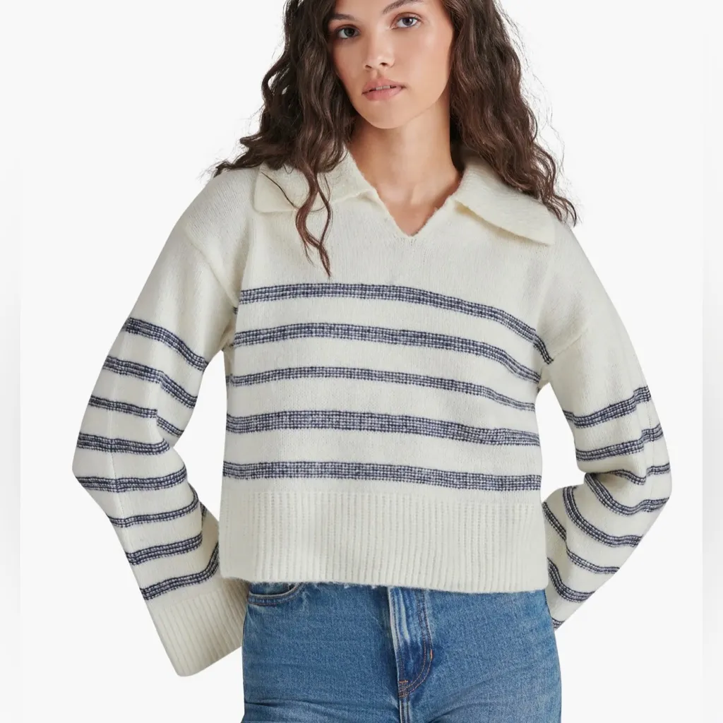 NWT Steve Madden Polo Crop Sweater - Image 2