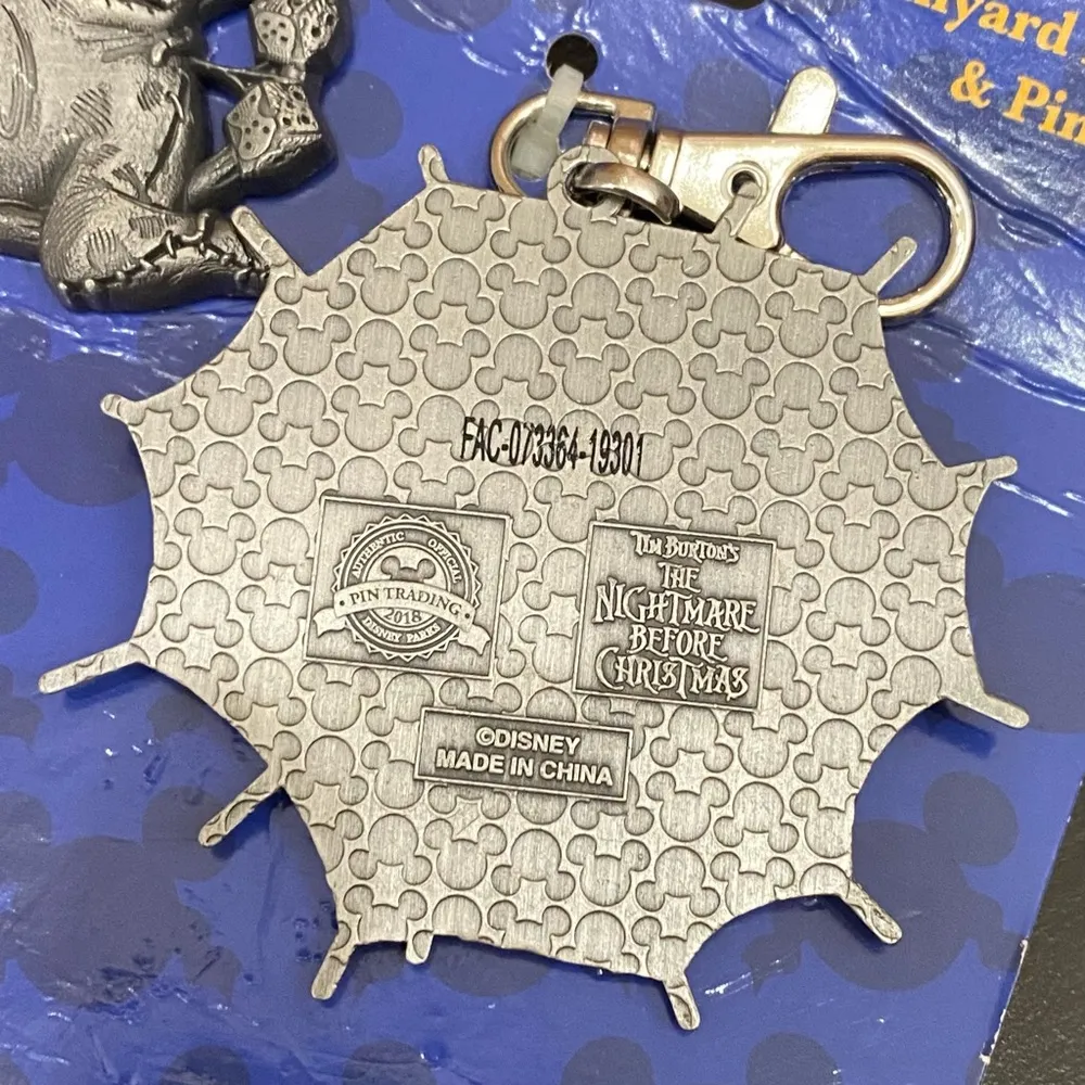 DISNEY Nightmare Before Christmas Jack Skellington & Oogie Boogie Lanyard & Pin - Image 10