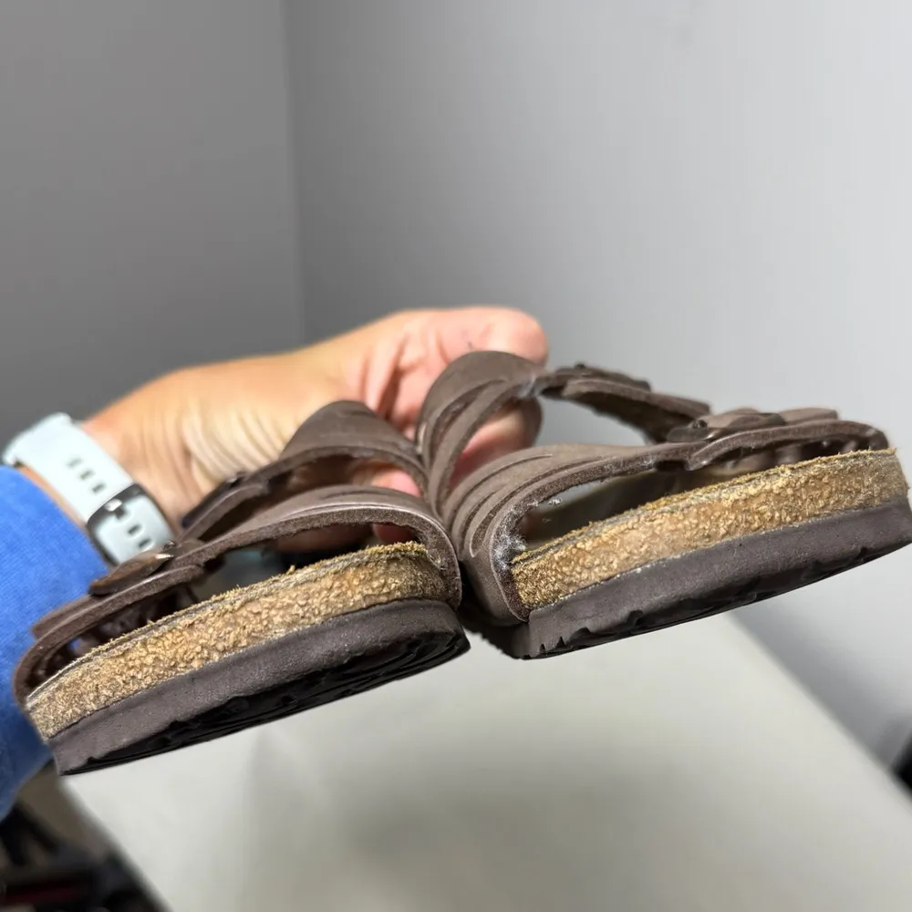 Birkenstock Granada Brown Leather Strappy Sandals Cork Footbed Sandals SZ 8 - Image 11