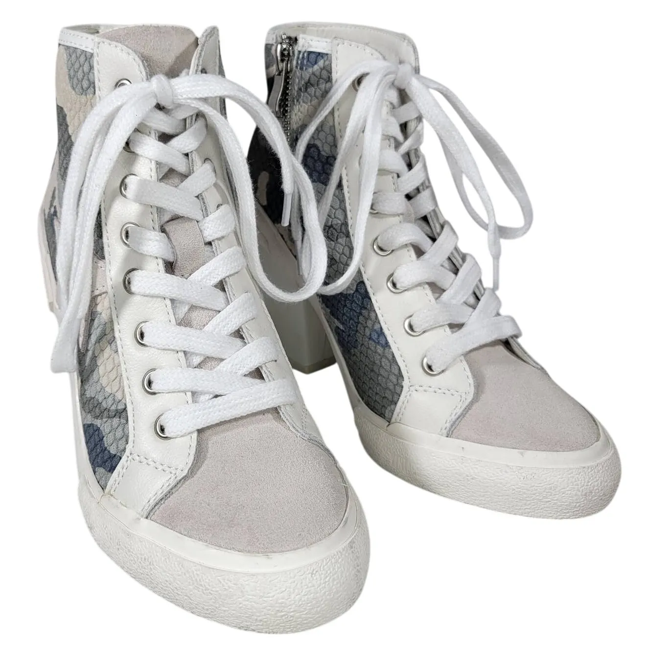 Vintage Havana Women's High Top Heeled Fashion Sneakers‎ Camo Multi Size 5.5 - Image 9