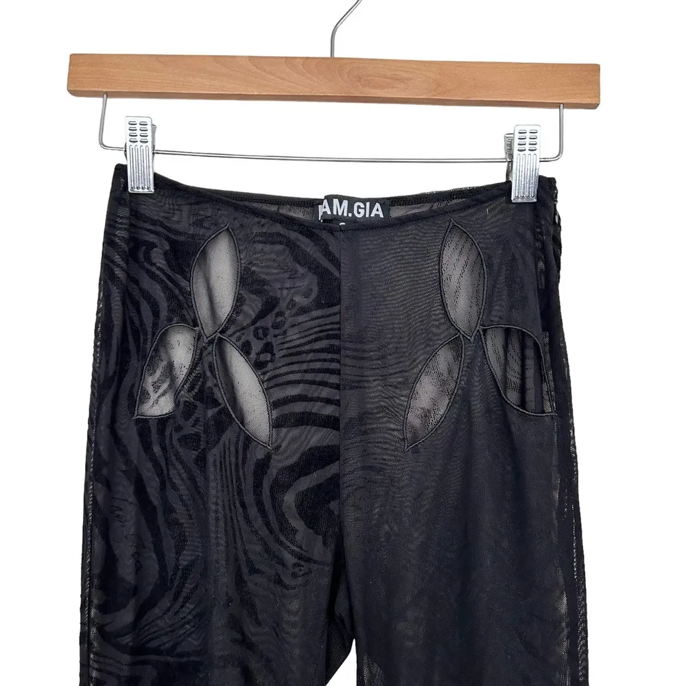 I AM GIA Black Amina Sheer Pants Sz S - Image 4
