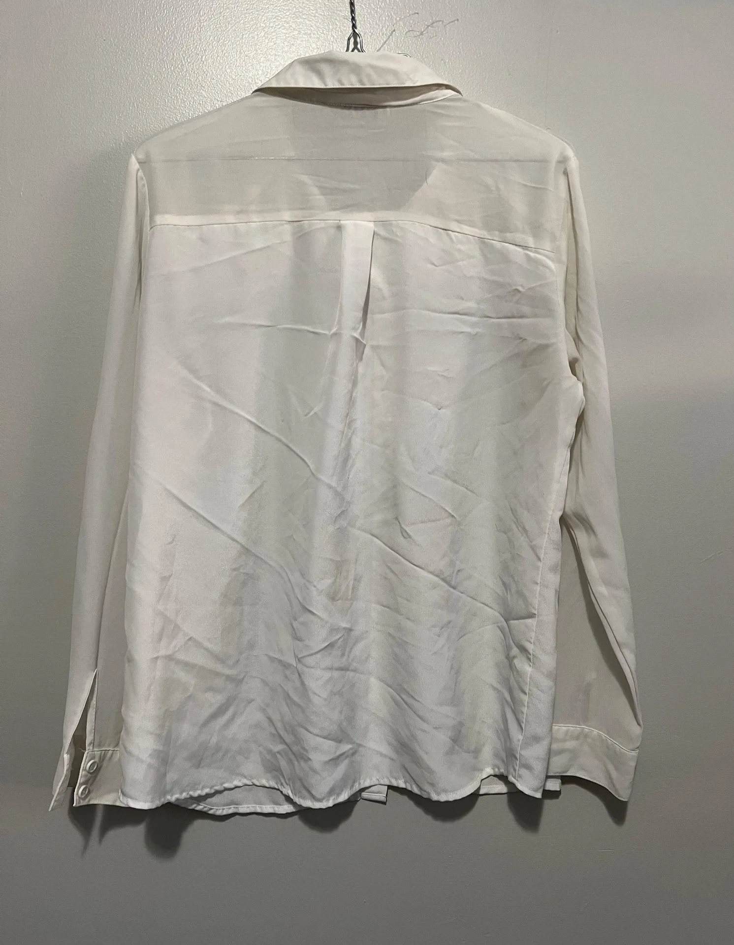 Olive & Oak Semi-sheer White Button Up - Image 3