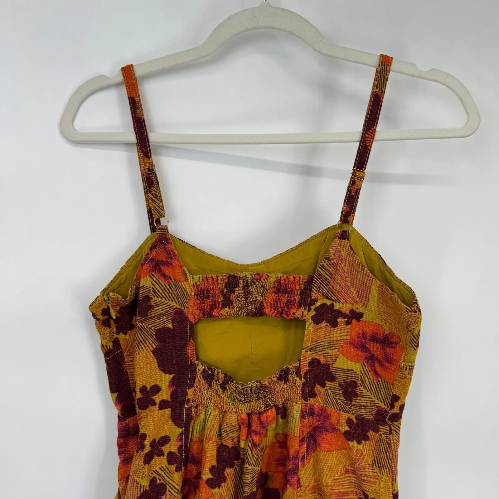 Urban Outfitters Floral Print Mini Dress Cutout Back Sundress Size M - Image 7