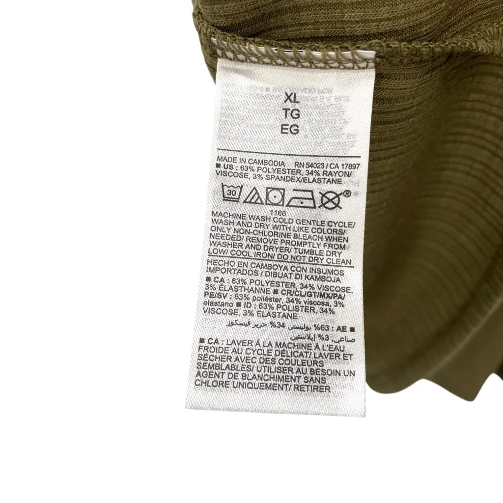 Old Navy Luxe Rib Tank Top Olive Green - Image 5