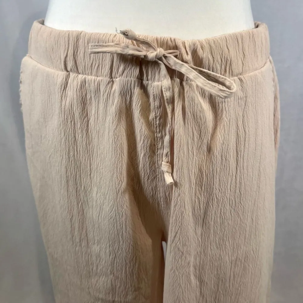 Cotton linen high waisted wide leg casual pants size XL - Image 3