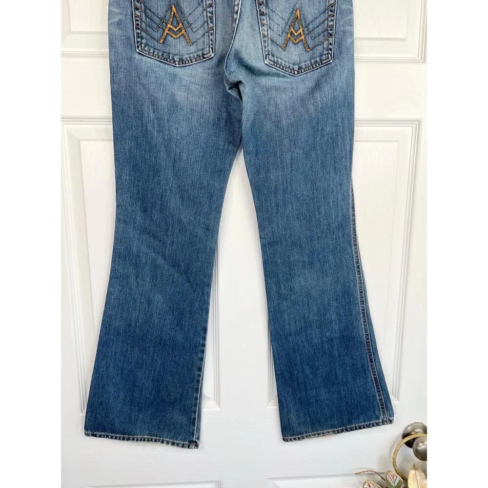 7 For All Mankind The A Pocket Blue Denim Bootcut 5 Pocket Design Size 29 - Image 11