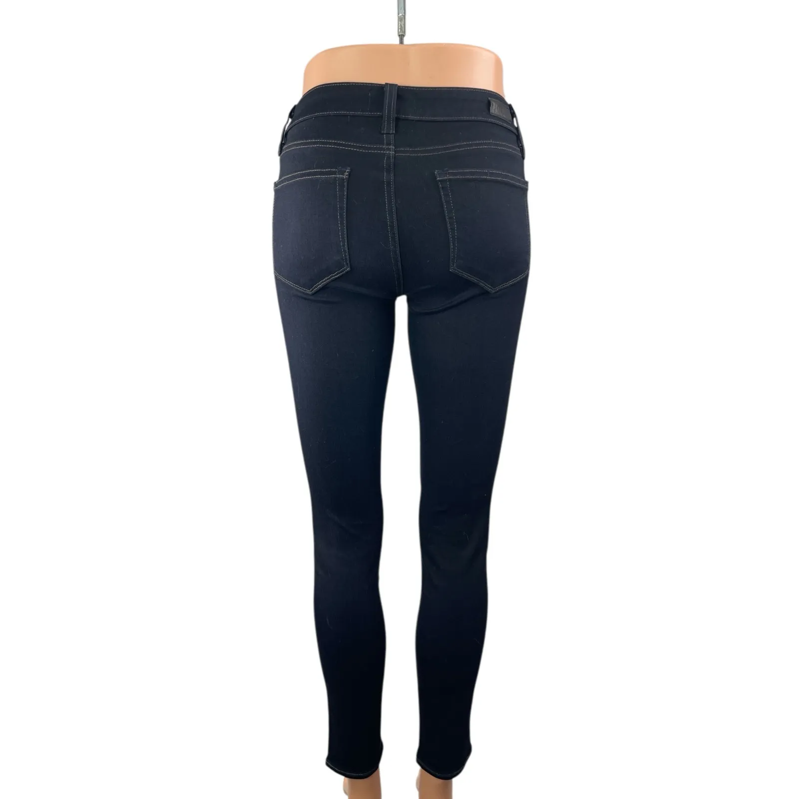 Paige Women's Black Low Rise Super Skinny Jeggings Denim Jeans Pants Size 25 - Image 2