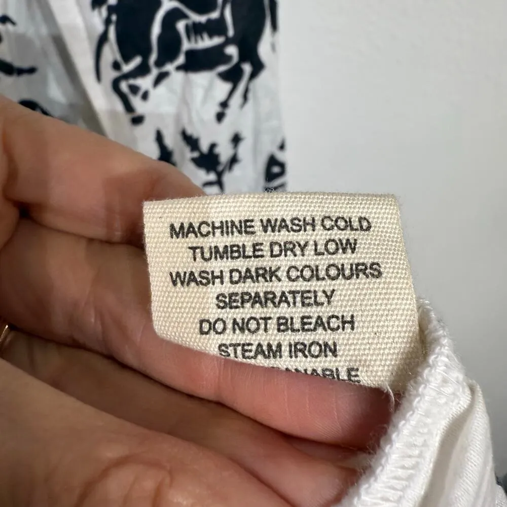 Guadalupe Inaya White 100% Cotton Midi Dress Sz L NWT Size L - Image 9