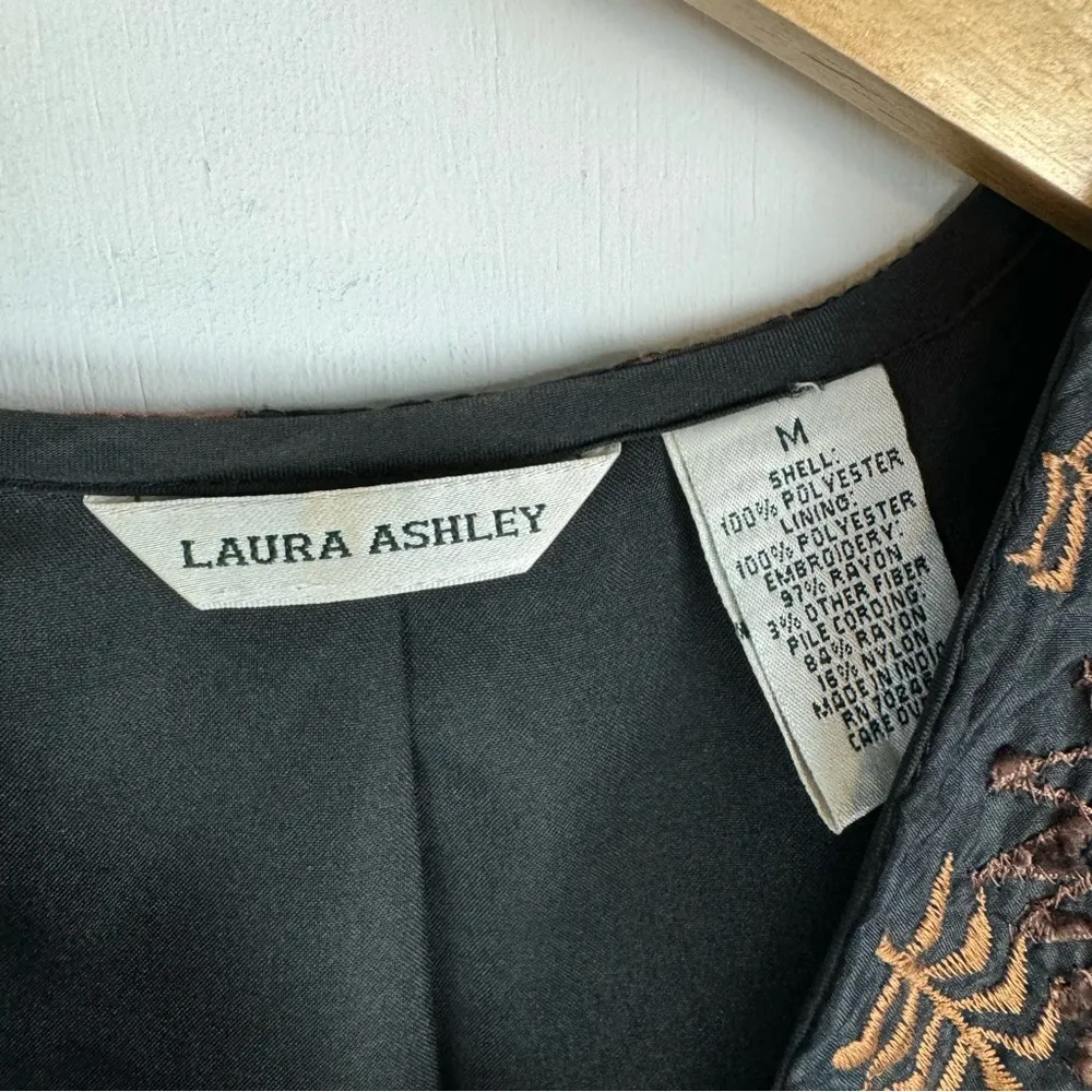 Vtg Y2K Laura Ashley Patchwork Jacket Sz Medium Mixed Media Art to Wear - Image 7