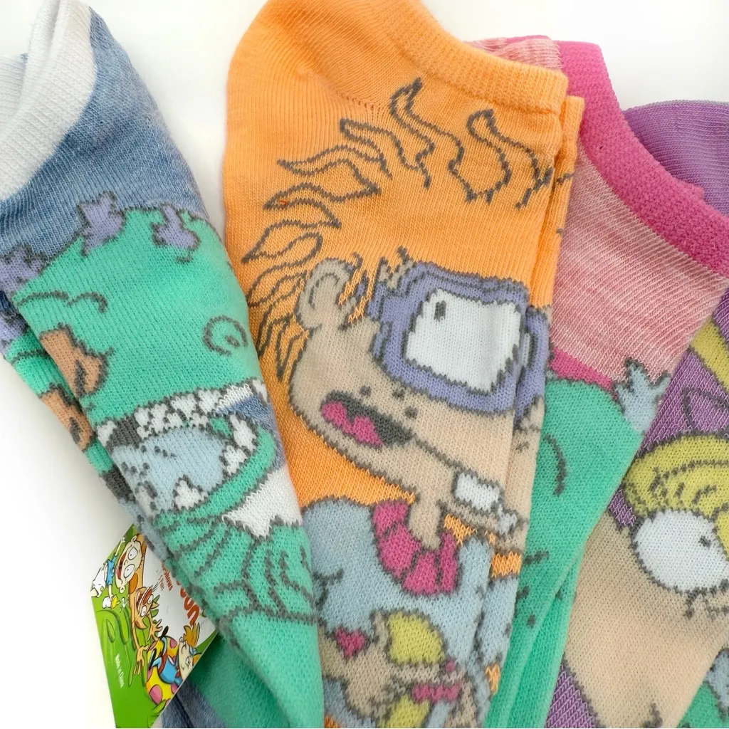 Rugrats Womens No Show Socks Reptar Angelica Chuckie Nickelodeon 90s Nicktoons - Image 4
