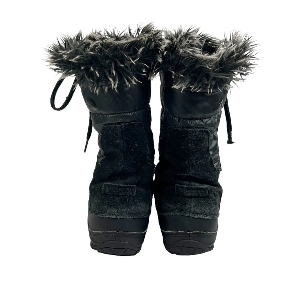The North Face Black Nuptse Purna Suede Leather Faux Fur Boots - Image 12