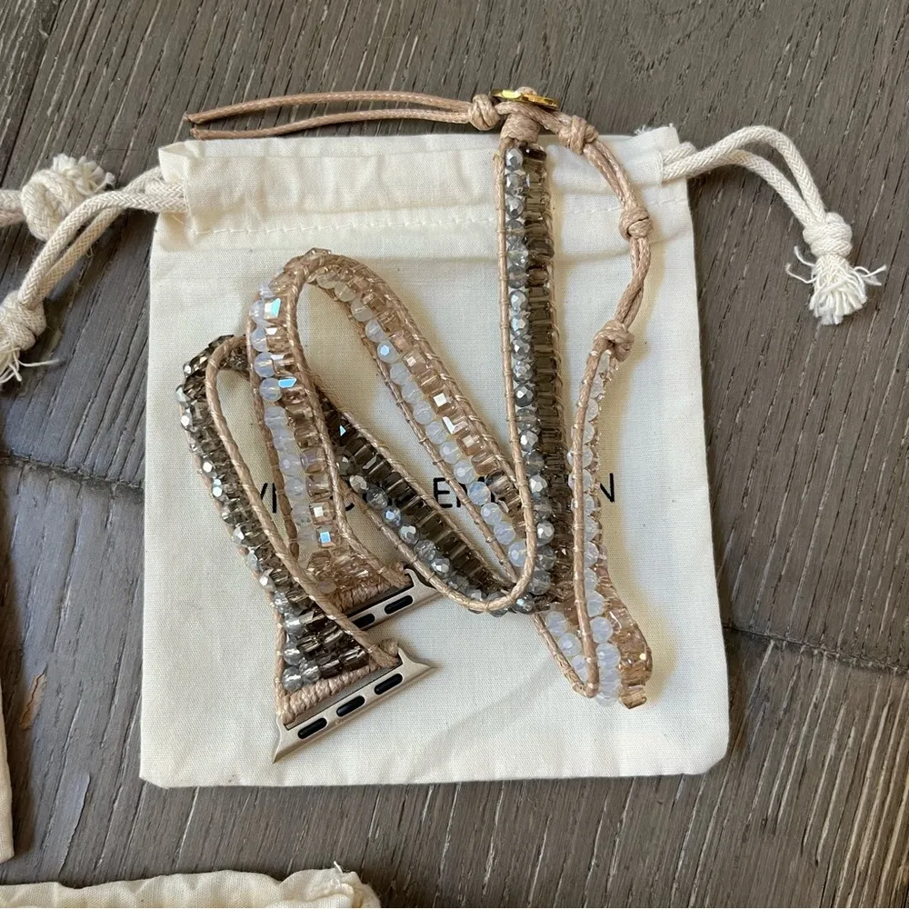 Victoria Emerson Bundle 6 Wrap Bracelet Apple Watch Band Beaded Pearls Boho - Image 4