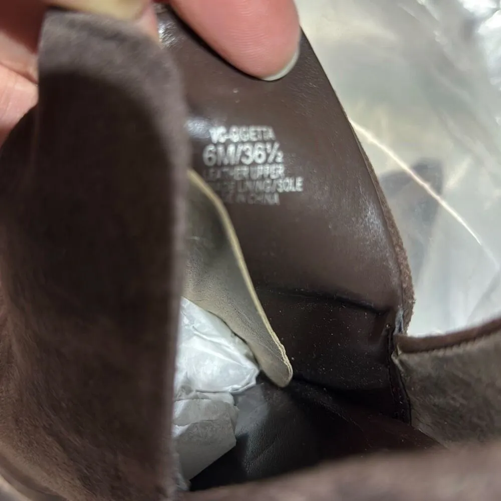 Vince Camuto Gigietta Suede Back Zip Chelsea Booties Brown Size 6- NWOB - Image 13