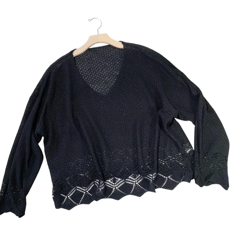 SHEIN Slouchy Crochet Knit Sweater - Image 2